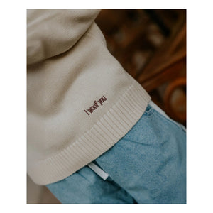 Fliink - Mahdi Dogs Organic Cotton Sweater | Ecru