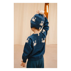Bayiri - Dancing Crabs Merino Beanie | Blau