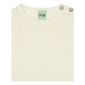 FUB - Pointelle Feinstrick Body aus Bio-Baumwolle | Ecru