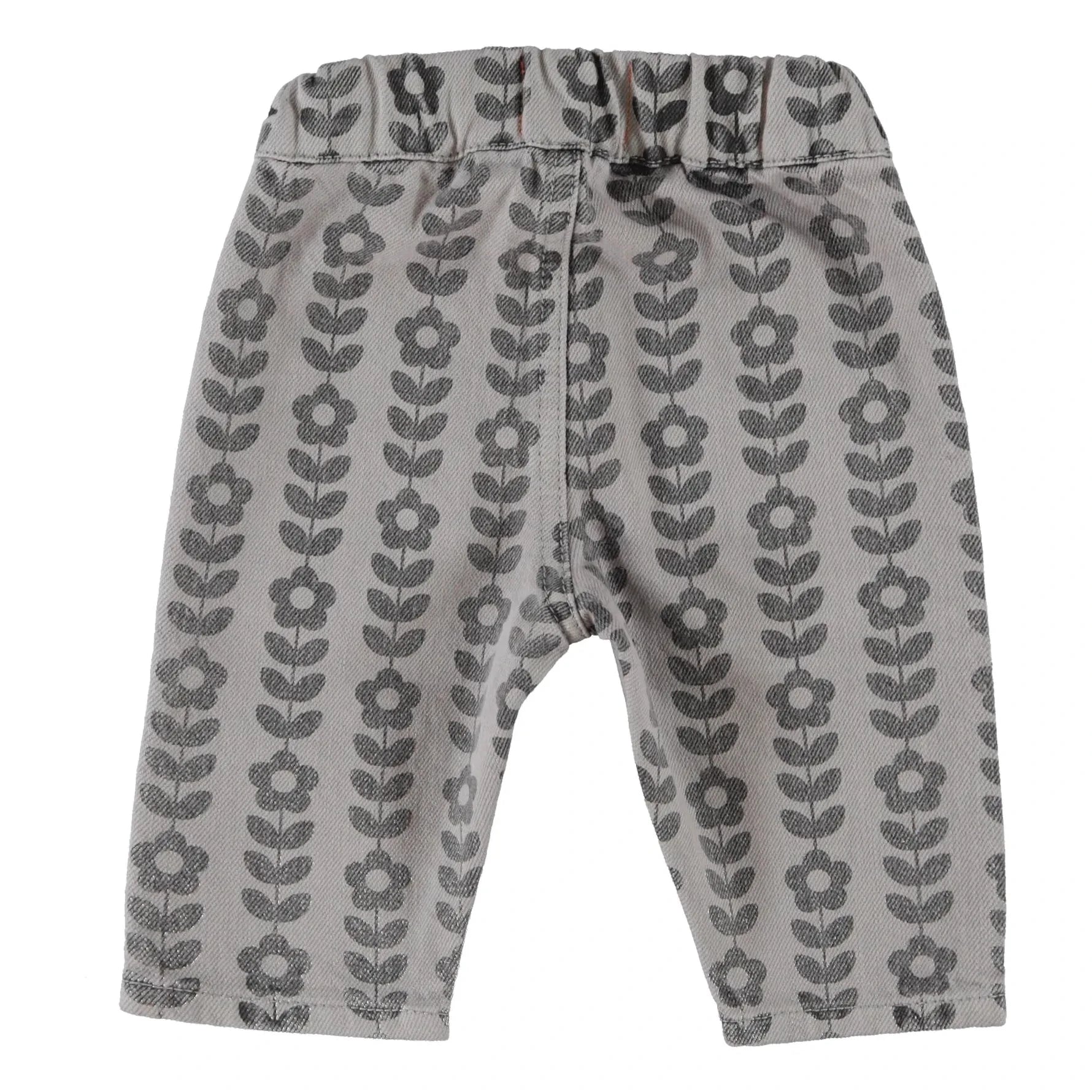 Piupiuchick - Baby-Hose aus Bio-Baumwolle mit Blumenmuster | Grau