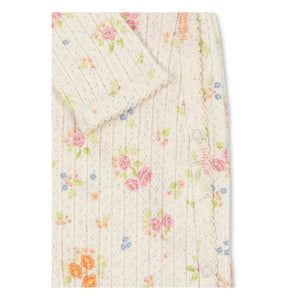 Konges Sløjd - Minnie Overall mit Blumenmuster aus Bio-Baumwolle | Ecru