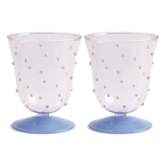 &Klevering - Gepunktete Brillen - 2er Set | Rosa