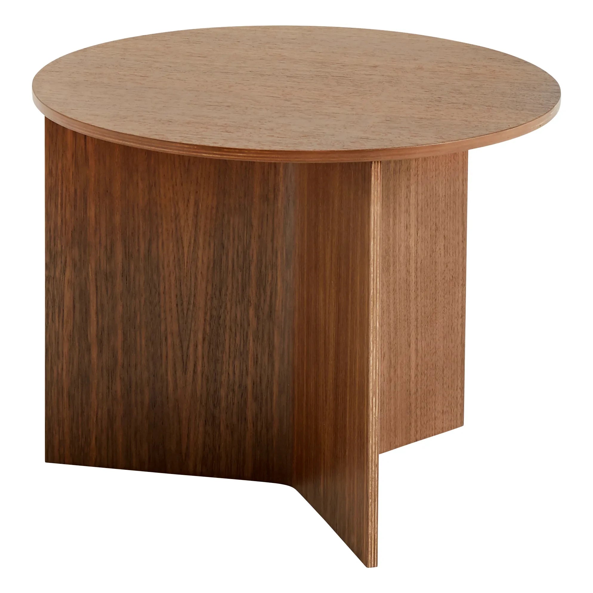 Hay - Wooden Round Side Table with Cutout | Walnut