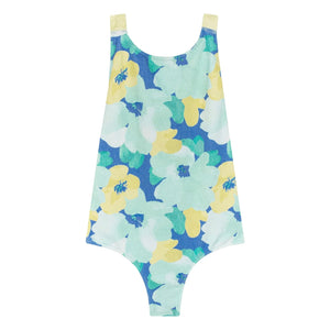 My First Cantê - Mel Fleuri Textured Swimsuit | Light Blue