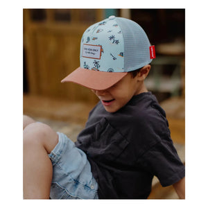 Hello Hossy - Blue Island Trucker Kavisli Vizörlü Şapka | Açık mavi