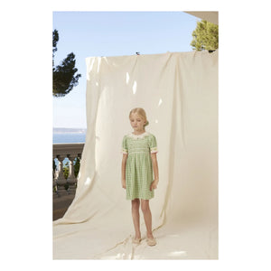 Bebe Organic - Tilia Karo-Smock-Kleid | Blassgrün