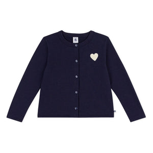 Petit Bateau - Cardigan Uni Molleton | Lacivert