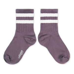 Collégien - Socken mit Nico Streifenmuster | Lila