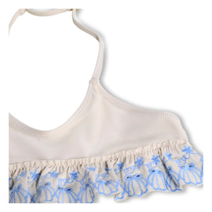 Molo - Nanda Ruffled Swimsuit Made from Recycled Fibers | Ecru