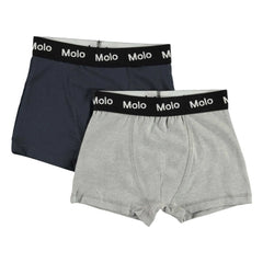Molo - 2'li Justin Organik Pamuk Boxer Briefs | Gri