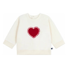 Petit Bateau - Sweat Heart Love | Ecru