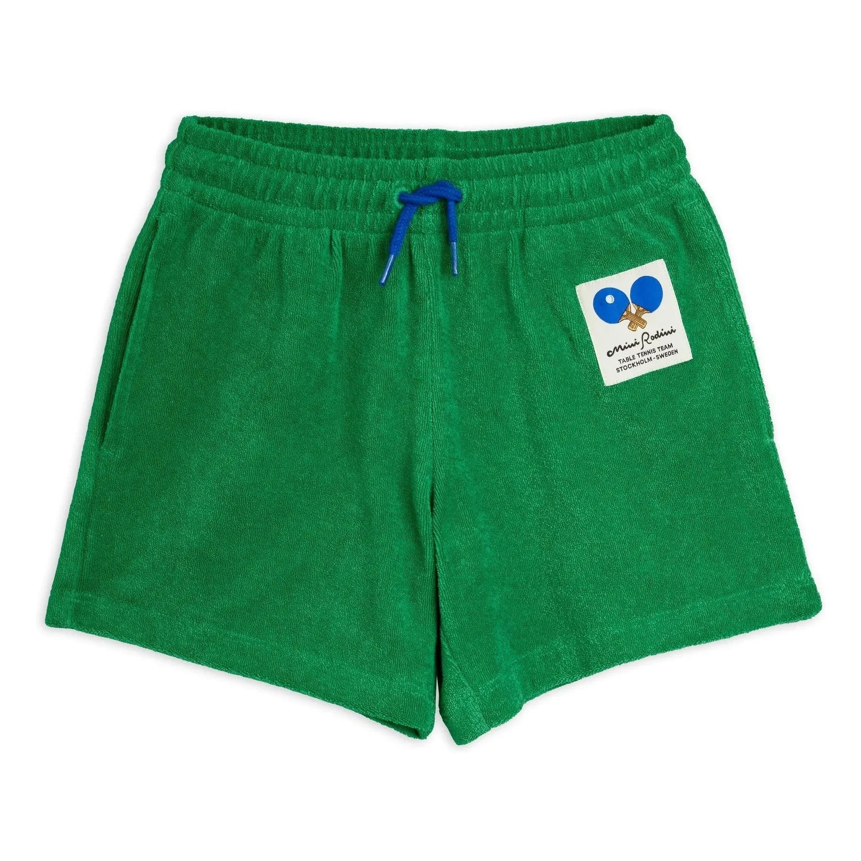 Mini Rodini - Bio-Baumwollfrottee Ping Pong Shorts | Grün