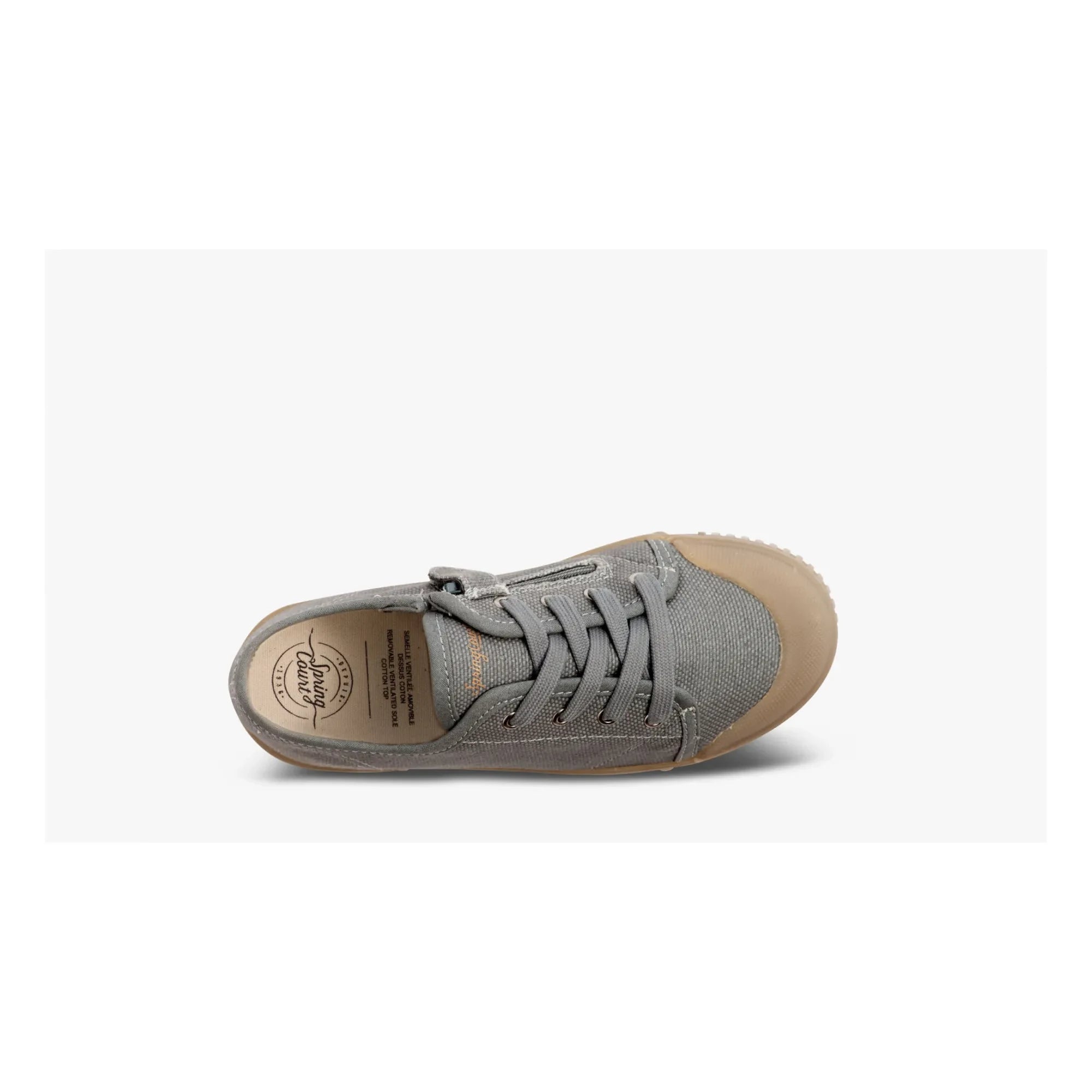 Spring Court - Zip G2 Ağır Düşük Bel Kanvas Sneakers | Gri mavi