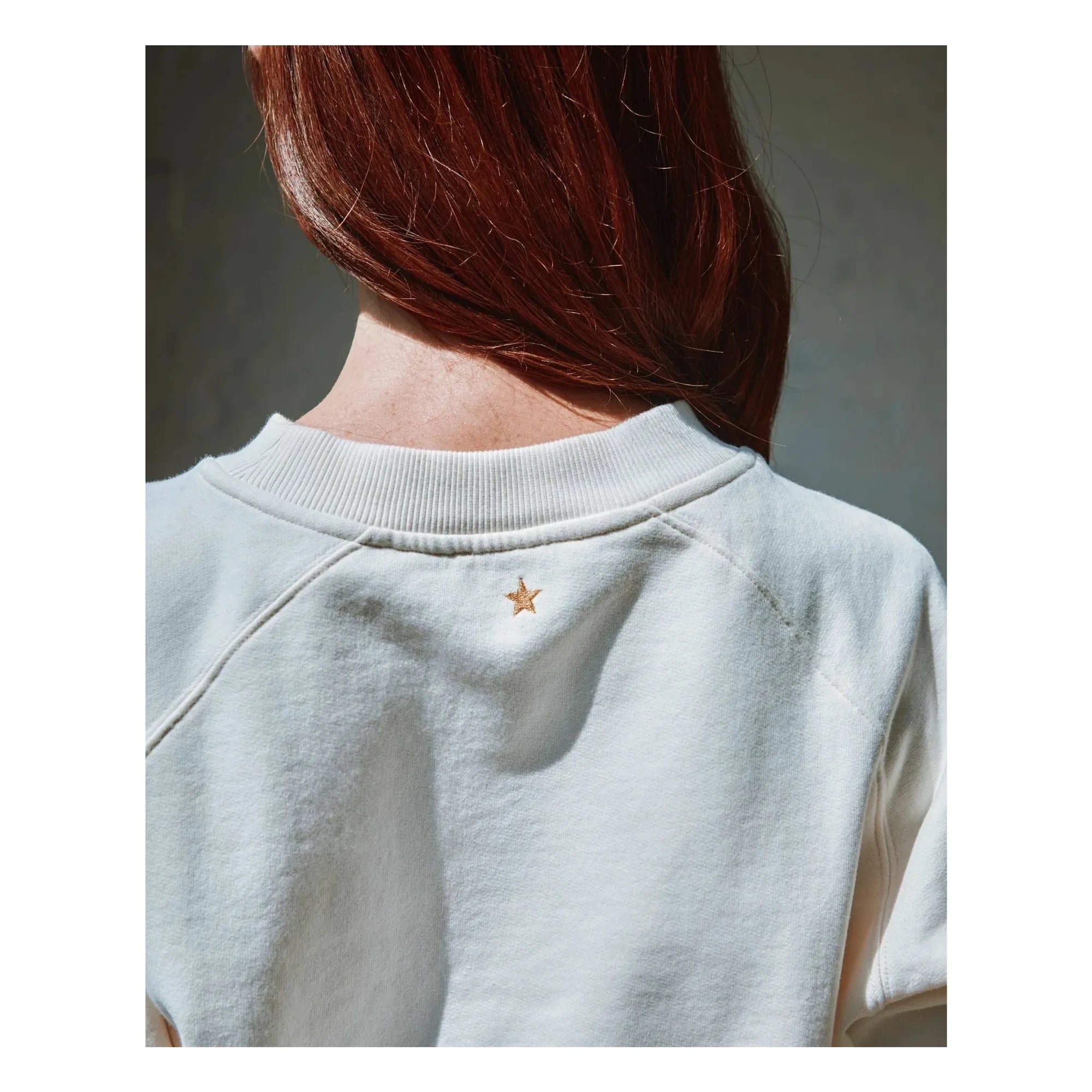 Emile et Ida - Carl Sigle Bio-Baumwoll-Sweatshirt | Creme