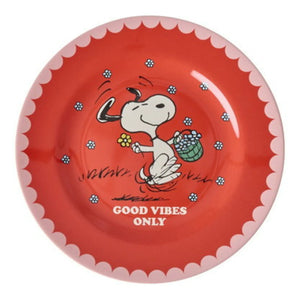 Rice - Good Vibes Only melamin tabak - Rice x Snoopy | Kırmızı