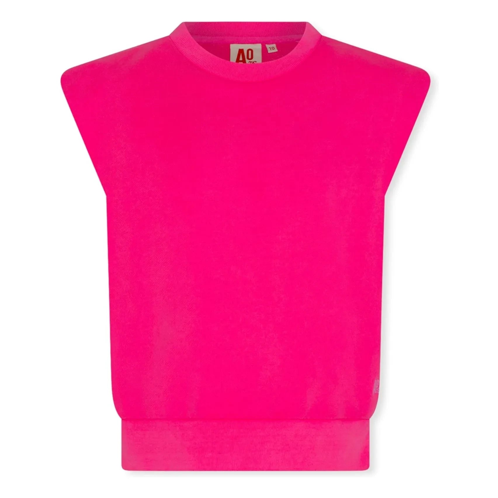 AO76 - Recyceltes Baumwolltop mit Alaya-Print | Fuchsia