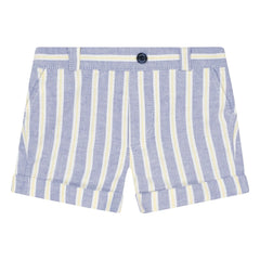 Tartine et Chocolat - Gestreifte Baby-Shorts mit Bündchen | Indigoblau
