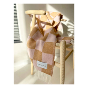 Maison Deux - Damier Wolldecke | Terrakotta