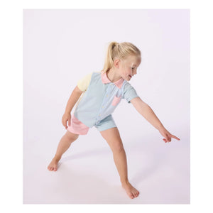 Petit Bateau - Millerais Color Block Short Pajamas | Blue