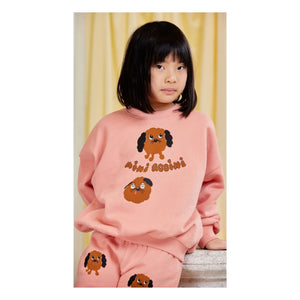 Mini Rodini - Doggies organik pamuk sweatshirt | Pembe