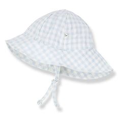 1+ in the family - Egas Vichy Seersucker Hat | Light Blue