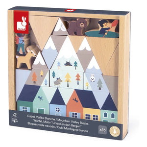 Janod - Vallée blanche ahşap blok seti - Cross Roads