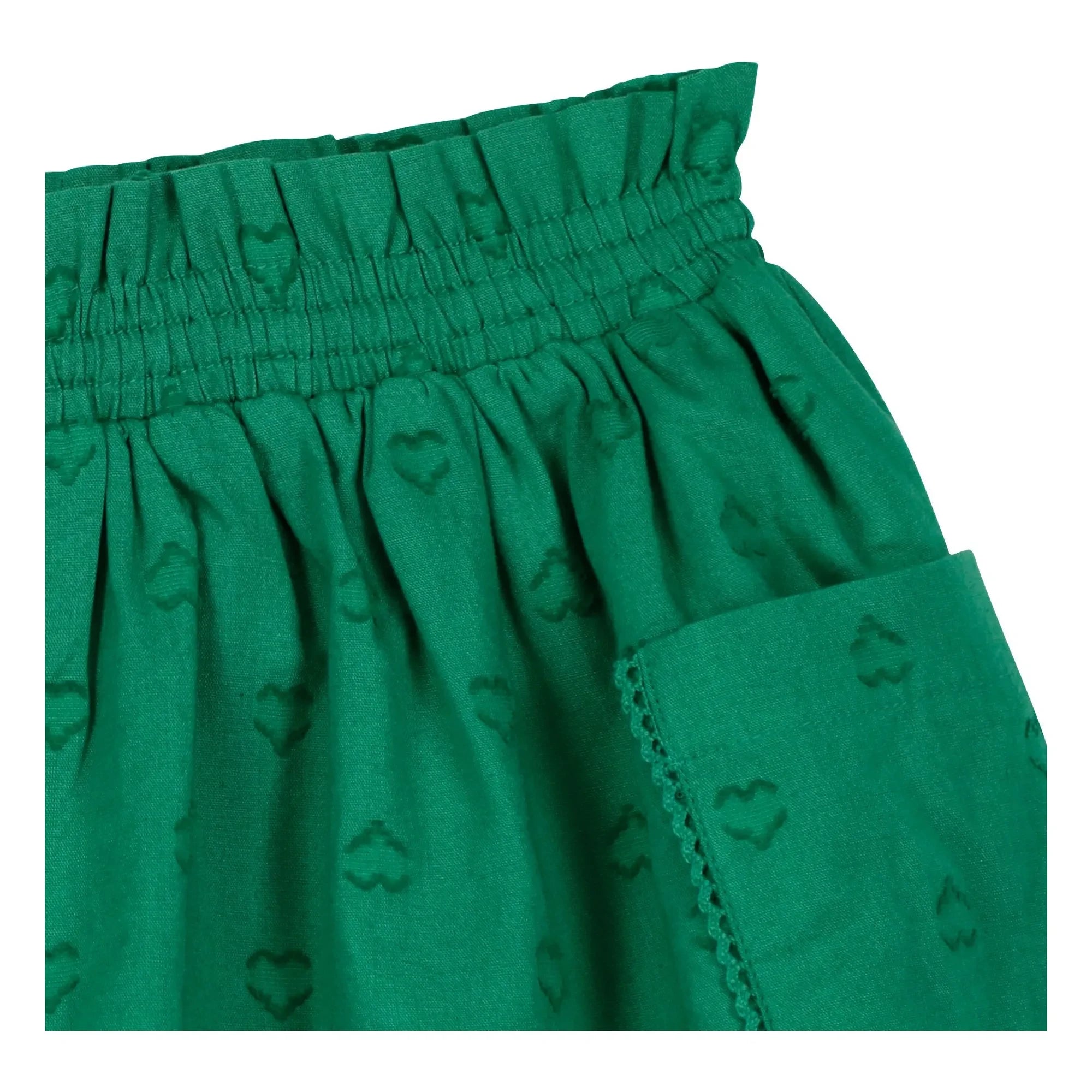 Bonton - Novis Mini Hearts Short Shorts | Emerald green