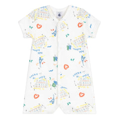 Petit Bateau - Opera Pyjama Combi Short | Beyaz