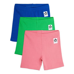 Mini Rodini - 3er Pack Bio-Baumwoll-Radlerhose | Rosa