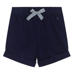 Petit Bateau – Shorts aus Bio-Baumwoll-Fleece | Nachtblau