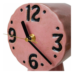 HKliving - Retro seramik saat | Pembe