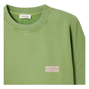 American Vintage - Plizzy Pamuklu Sweatshirt | Soluk Yeşil