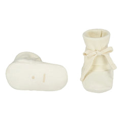 Gray Label - Organic Cotton Ribbed Baby Booties | Ecru