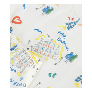 Petit Bateau - Opera Şort Pijama | Beyaz