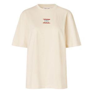 Samsoe Samsoe - Sagergei Baumwoll-T-Shirt | Gebrochenes Weiß