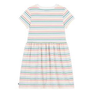 Petit Bateau – Gestreiftes Kleid | Weiß