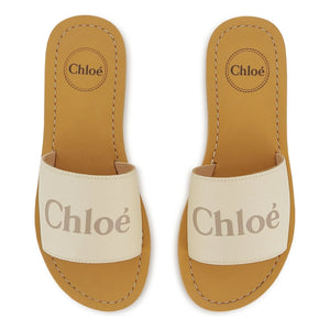 Chloé - Logo sandaletler | Beyaz