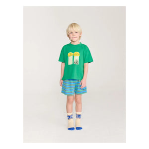 Bobo Choses - Salt and Pepper Organic Cotton T-Shirt and Shorts Set | Green