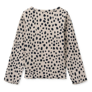 Liewood - Nieve Leopard Bio-Baumwoll-Ripp-T-Shirt | Oatmeal