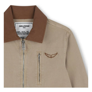 Zadig & Voltaire – Arbeitsjacke mit Kontrastkragen | Beige