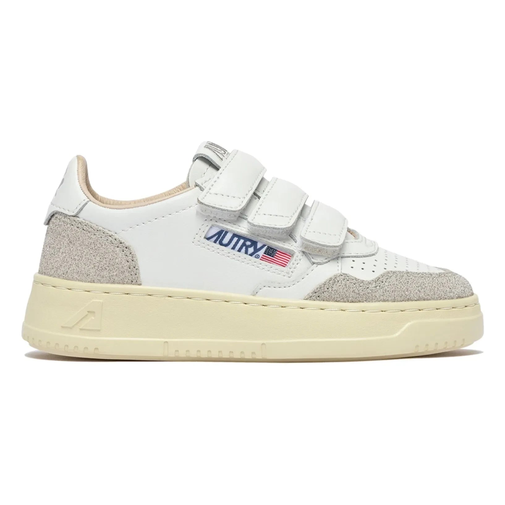 Autry - Baskets Kids Kidstripes Low Glitter Leather | Silver