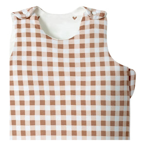 Les Petites Billes - Vichy multi-season reversible sleeping bag | Terracotta