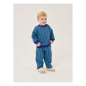 Bobo Choses - Çizgili Organik Pamuklu Jogger | Mavi