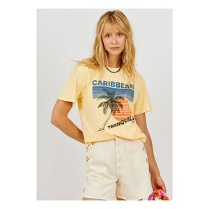 a.p - Karibisches T-Shirt aus Bio-Baumwolle | Gelb