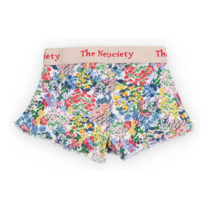 the new society - Verbena Çiçek Desenli Fitilli Bebek Şortu | Mavi