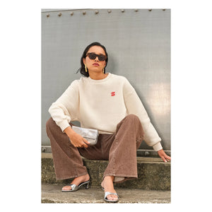 By Bar - Lili Coast organik pamuk sweatshirt | Ecru