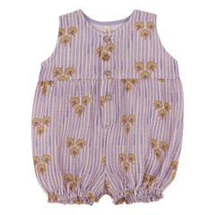 birinit - Striped Organic Cotton Cinca jumpsuit | Mauve