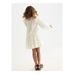 Scotch & Soda - Gesticktes Rüschenkleid | Ecru