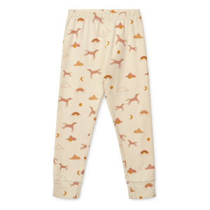 Liewood - Wilhem Dream organik pamuk pijama | Krem
