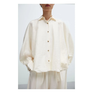 Cordera - Marfil Balloon Sleeve Blouse | Cream
